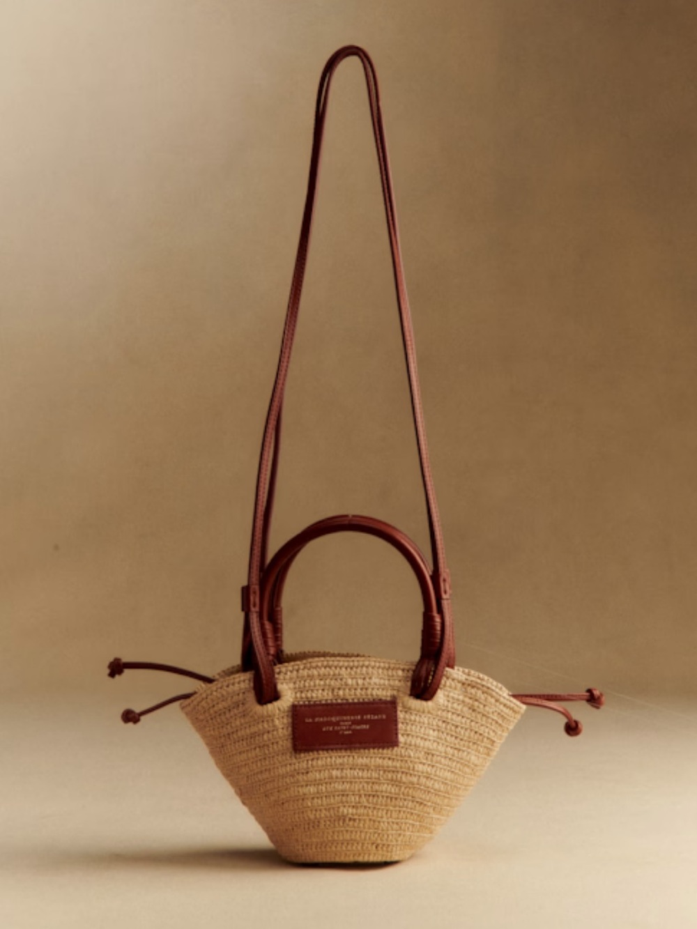 Justine Sézane Raffia Mini Basket Bag